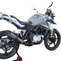 Pot echappement compatible avec Bmw G 310 Gs 2022-2024, GP Evo4 Poppy, Homologué et légal, système d'échappement complet avec catalyseur et db killer amovible 