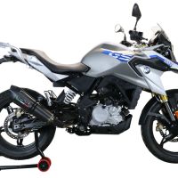 Pot echappement compatible avec Bmw G 310 Gs 2022-2024, GP Evo4 Poppy, Homologué et légal, système d'échappement complet avec catalyseur et db killer amovible 