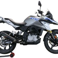 Pot echappement compatible avec Bmw G 310 Gs 2017-2021, M3 Black Titanium, Homologué et légal, système d'échappement complet avec catalyseur et db killer amovible 