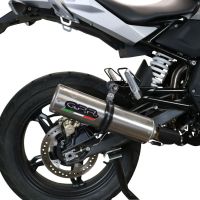Pot echappement compatible avec Bmw G 310 Gs 2022-2024, M3 Titanium Natural, Homologué et légal, système d'échappement complet avec catalyseur et db killer amovible 