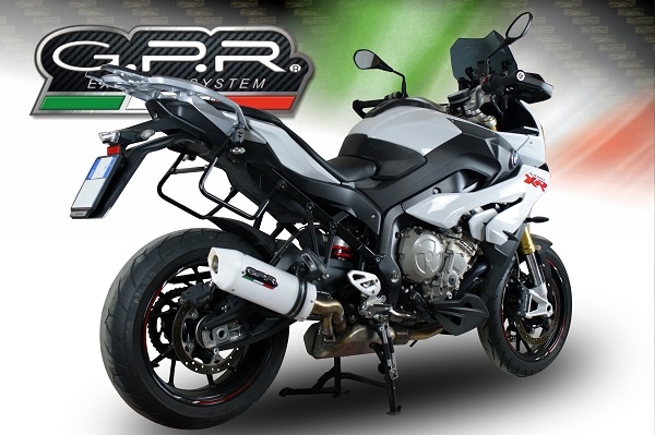 Pot echappement compatible avec Bmw S 1000 XR -M 2017-2019, Albus Evo4, Échappement légal, homologué,silencieux avec db killer amovible et tuyau de liaison spécifique 