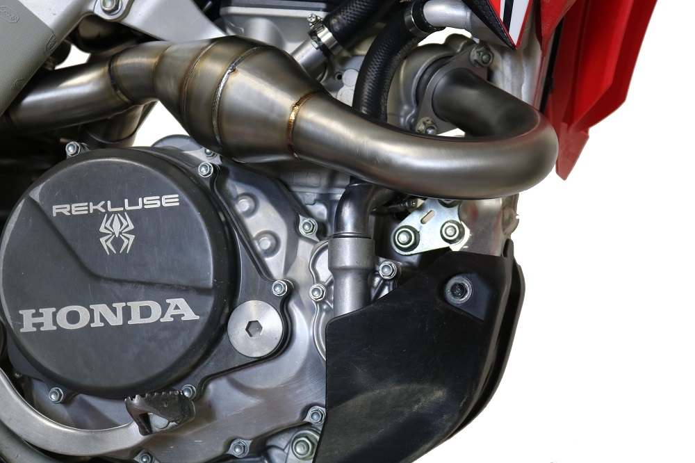 Pot echappement compatible avec Honda Crf 450 R-RX 2020-2020, Pentacross FULL Titanium, Pot echappement racing, ligne complet, double silencieux avec db killers amovibles 