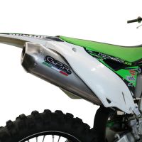 Pot echappement compatible avec Kawasaki Kx 450 F 2012-2015, Pentacross Inox, Pot d'échappement complet racing, compris de collecteur et db killer amovible, sans homologation 