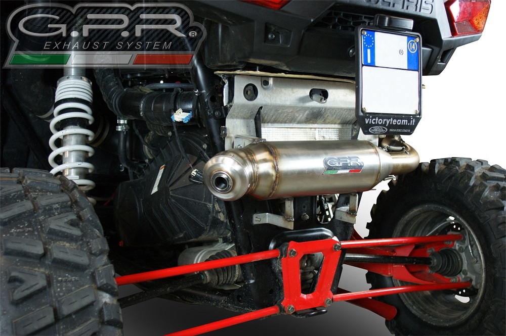 Pot echappement compatible avec Polaris Rzr XP 1000 2014-2023, Power Bomb, Échappement légal, homologué,silencieux avec db killer amovible et tuyau de liaison spécifique 