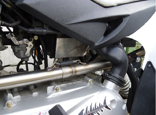 Pot echappement compatible avec Access Baja 300 2005-2021, Deeptone Atv, Homologué et légal, système d'échappement complet, avec db killer amovible 