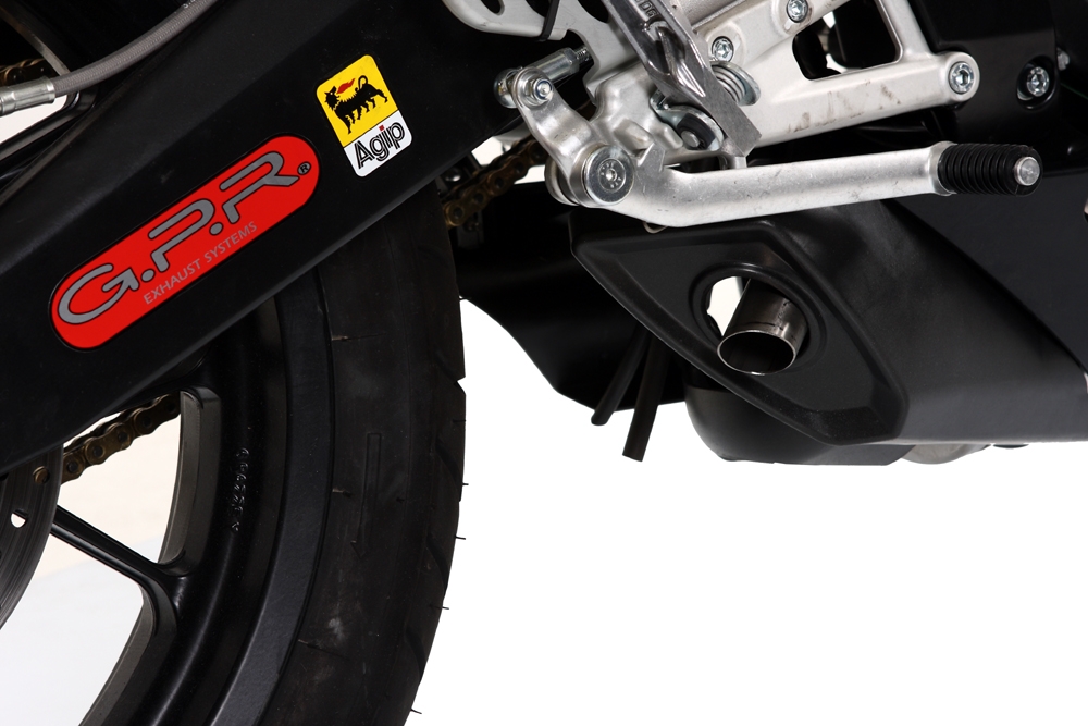Pot echappement compatible avec Derbi Gpr 125 2009-2010, Alluminio Ghost, Homologué et légal, système d'échappement complet avec catalyseur et db killer amovible 