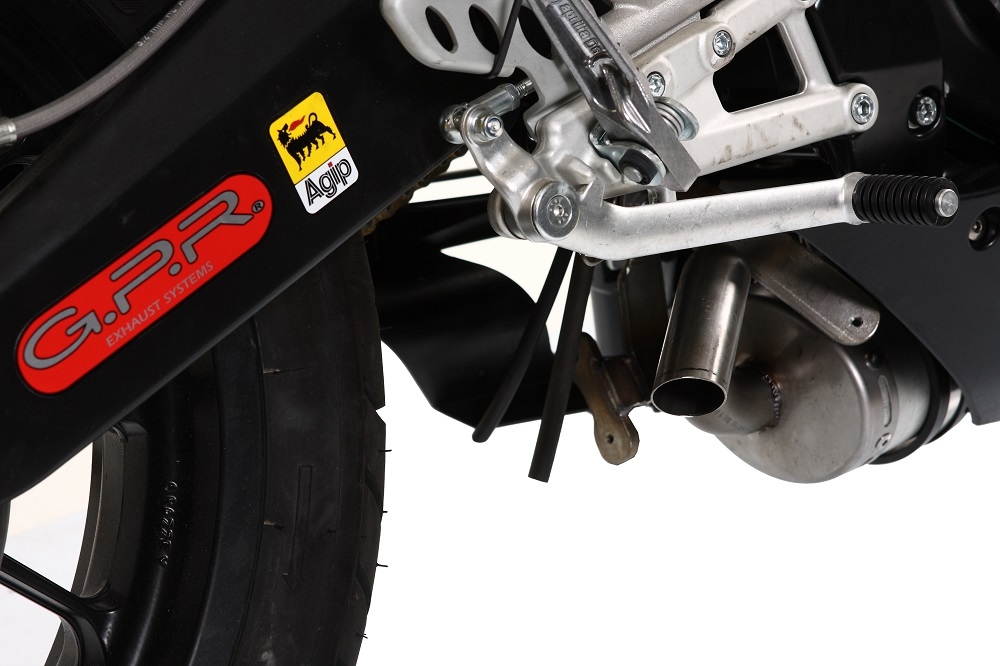Pot echappement compatible avec Derbi Gpr 125 2009-2010, Alluminio Ghost, Homologué et légal, système d'échappement complet avec catalyseur et db killer amovible 