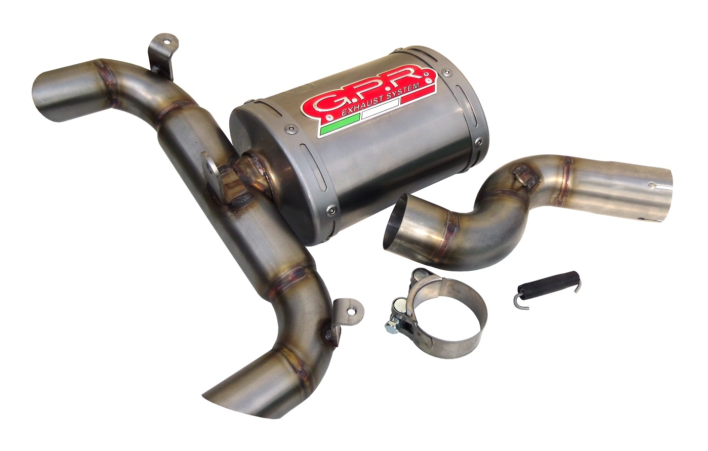 Pot echappement compatible avec Suzuki Gsr 600 2006-2011, Alluminio Ghost, Échappement légal, homologué,silencieux avec db killer amovible et tuyau de liaison spécifique 
