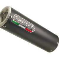 Pot echappement compatible avec Suzuki Gsx-8S 2022-2024, M3 Black Titanium, Homologué et légal, système d'échappement complet avec catalyseur et db killer amovible 