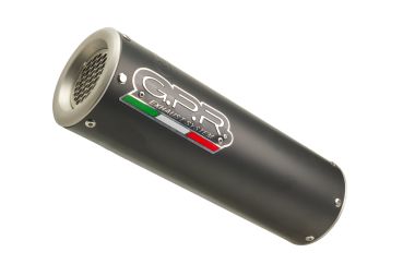 Pot echappement compatible avec Suzuki Gsx-8S 2022-2024, M3 Black Titanium, Homologué et légal, système d'échappement complet avec catalyseur et db killer amovible 