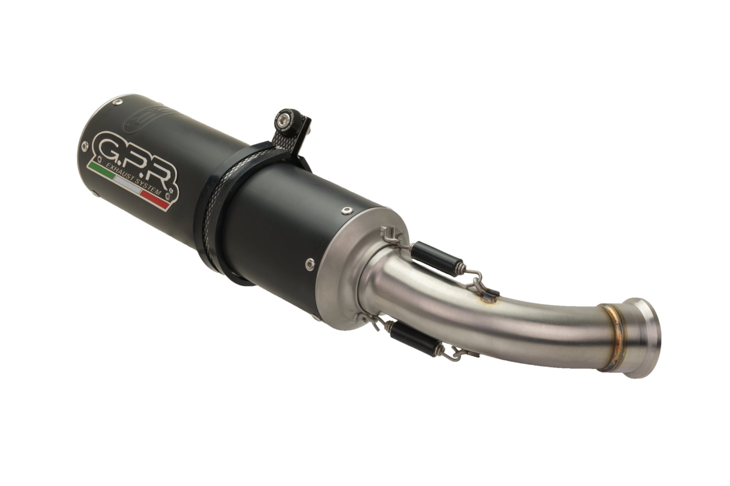 Pot echappement compatible avec Zontes Gk 125 2022-2024, M3 Black Titanium, Homologué et légal, système d'échappement complet avec catalyseur et db killer amovible 