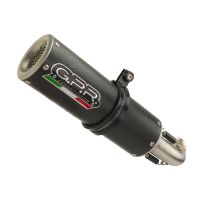 Pot echappement compatible avec Zontes Gk 125 2022-2024, M3 Black Titanium, Homologué et légal, système d'échappement complet avec catalyseur et db killer amovible 