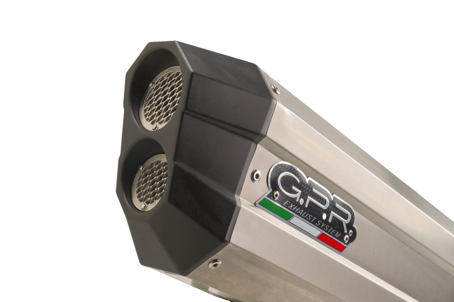 Pot echappement compatible avec Bmw R 1250 Gs -Adventure 2021-2024, Hyper Sonic Titanium, Échappement légal, homologué,silencieux avec db killer amovible et tuyau de liaison spécifique 