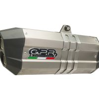 Pot echappement compatible avec Bmw R 1250 Gs -Adventure 2021-2024, Hyper Sonic Titanium, Échappement légal, homologué,silencieux avec db killer amovible et tuyau de liaison spécifique 