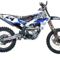 Pot echappement compatible avec Yamaha WR 250 F 2020-2024, Pentacross Inox, Pot d'échappement complet racing, compris de collecteur et db killer amovible, sans homologation 