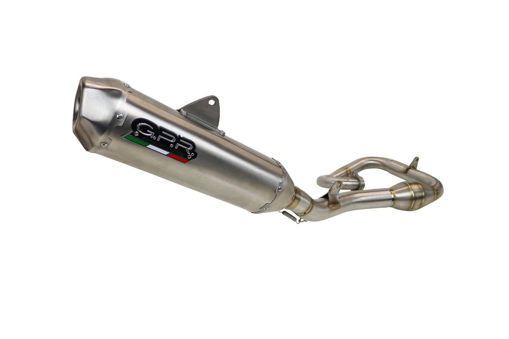 Pot echappement compatible avec Kawasaki Kx 450 F 2012-2015, Pentacross Inox, Pot d'échappement complet racing, compris de collecteur et db killer amovible, sans homologation 