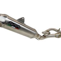 Pot echappement compatible avec Kawasaki Kx 450 F 2019-2020, Pentacross Inox, Pot d'échappement complet racing, compris de collecteur et db killer amovible, sans homologation 