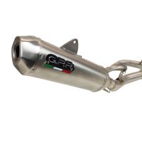 Pot echappement compatible avec Kawasaki Kx 450 F 2012-2015, Pentacross Titanium, Pot d'échappement complet racing, compris de collecteur et db killer amovible, sans homologation 