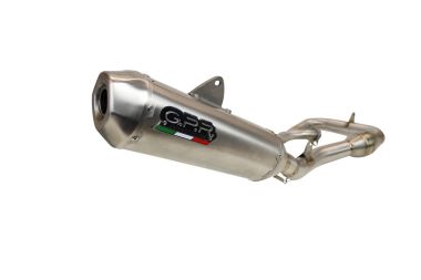 Pot echappement compatible avec Gas Gas MC 450F 2024-2025, Pentacross FULL Titanium, Pot d'échappement complet racing, compris de collecteur et db killer amovible, sans homologation 