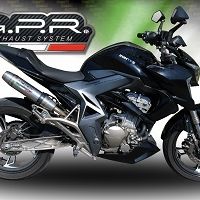 Pot echappement compatible avec Zontes Zt 310 X - T 2018-2020, Deeptone Inox, Homologué et légal, système d'échappement complet avec catalyseur et db killer amovible 