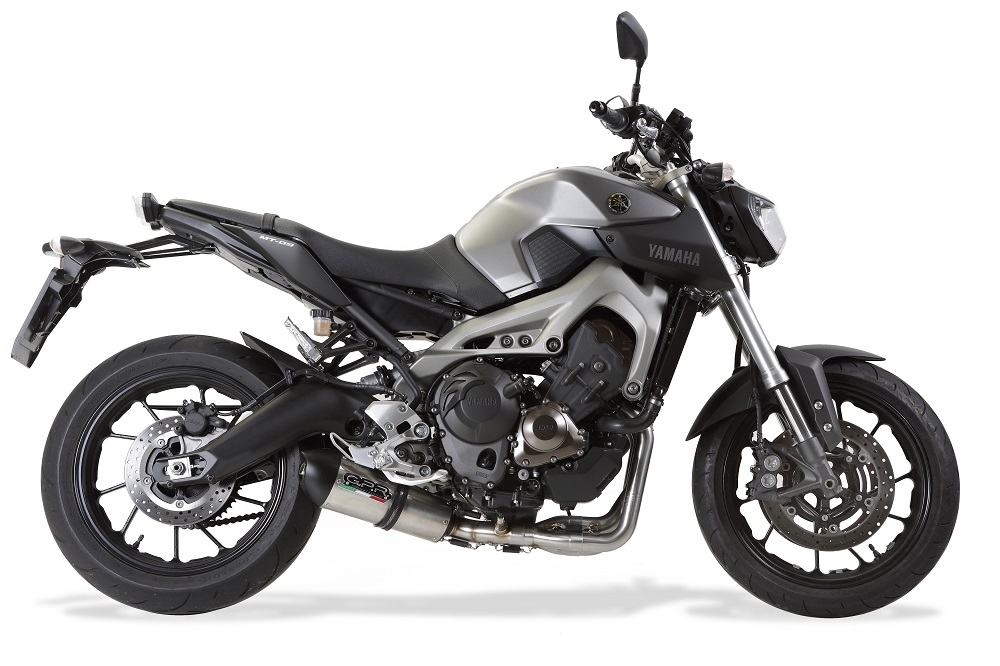 Pot echappement compatible avec Yamaha Mt-09 2017-2020, GP Evo4 Titanium, Homologué et légal, système d'échappement complet avec catalyseur et db killer amovible 