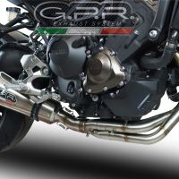 Pot echappement compatible avec Yamaha Mt-09 2017-2020, GP Evo4 Titanium, Homologué et légal, système d'échappement complet avec catalyseur et db killer amovible 