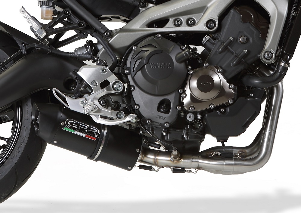 Pot echappement compatible avec Yamaha XSR900 2016-2021, Furore Evo4 Poppy, Homologué et légal, système d'échappement complet avec catalyseur et db killer amovible 