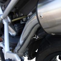 Pot echappement compatible avec Moto Guzzi Stelvio 1200 4V 2008-2010, Ghisa , Échappement légal, homologué,silencieux avec db killer amovible et tuyau de liaison spécifique 