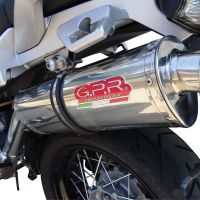 Pot echappement compatible avec Moto Guzzi Stelvio 1200 4V 2008-2010, Trioval, Échappement légal, homologué,silencieux avec db killer amovible et tuyau de liaison spécifique 