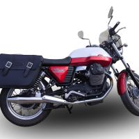 Pot echappement compatible avec Moto Guzzi V7 (I - II) - Stone - Special 2012-2016, Vintacone , Paire de pot d'échappement homologuées, livrées avec db killer amovible et raccords spécifiques 