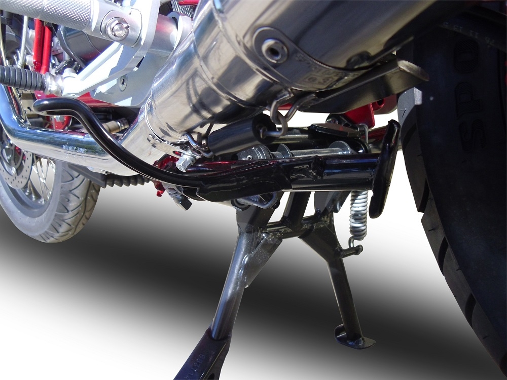 Pot echappement compatible avec Moto Guzzi V7 (I - II) Racer 2010-2016, Vintacone , Paire de pot d'échappement homologuées, livrées avec db killer amovible et raccords spécifiques 