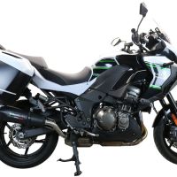 Pot echappement compatible avec Kawasaki Versys 1000 I.E. 2019-2020, GP Evo4 Poppy, Échappement légal, homologué,silencieux avec db killer amovible et tuyau de liaison spécifique 
