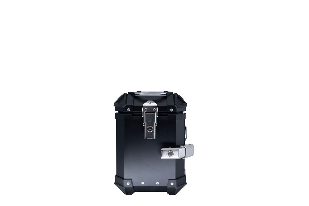 Paire de valises latérales en aluminium avec couleur noire avec support de valise spécifique GPR TECH compatible avec  Kawasaki Versys 650 2017/2020 e4