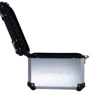 Paire de valises latérales en aluminium avec couleur argent avec support de valise spécifique GPR TECH compatible avec  Kawasaki Versys 650 2017/2020 e4
