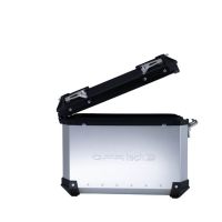 Paire de valises latérales en aluminium avec couleur argent avec support de valise spécifique GPR TECH compatible avec  Kawasaki Versys 650 2017/2020 e4