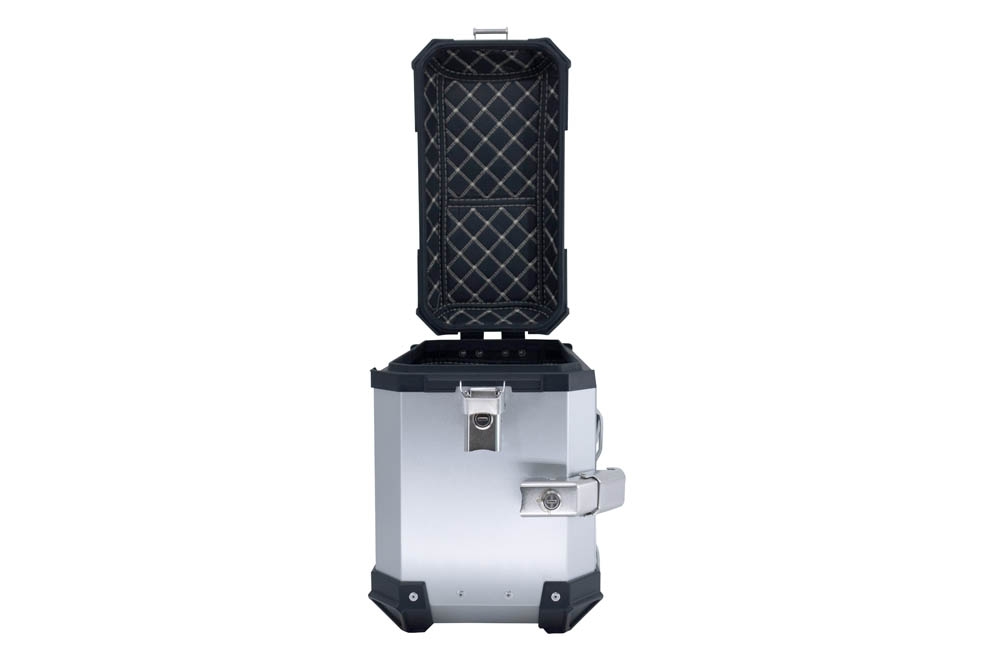 Paire de valises latérales en aluminium avec couleur argent avec support de valise spécifique GPR TECH compatible avec  Kawasaki Versys 650 2017/2020 e4