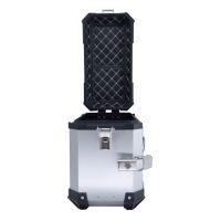 Paire de valises latérales en aluminium avec couleur argent avec support de valise spécifique GPR TECH compatible avec  Kawasaki Versys 650 2017/2020 e4