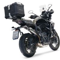 Pot echappement compatible avec Zontes 350 T1 ADV 2022-2024, Powercone Evo, Pot d'échappement complet racing, compris de collecteur et db killer amovible, sans homologation 