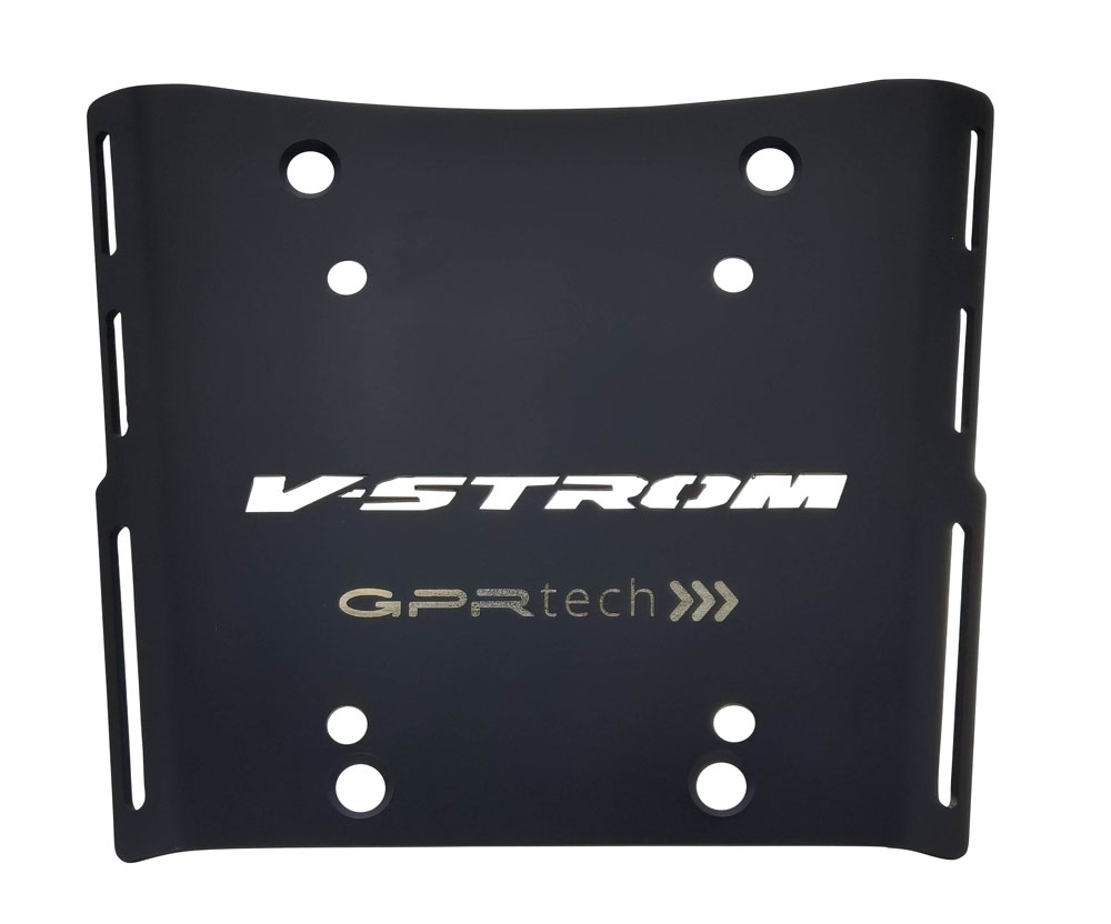Top case en aluminium, couleur argent avec plaque spécifique incluse Top-case GPR TECH compatible avec  Suzuki V-Strom Dl 650 2012/2016 e3