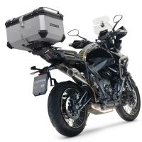 Pot echappement compatible avec Zontes 350 T1 ADV 2022-2024, Powercone Evo, Pot d'échappement complet racing, compris de collecteur et db killer amovible, sans homologation 