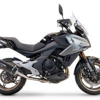 Pot echappement compatible avec Cf Moto 700 Mt 2023-2024, Furore Nero, Pot echappement racing,silencieux avec db killer et des tuyaux de liaison sans homologation 
