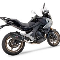 Pot echappement compatible avec Cf Moto 700 Mt 2023-2024, Furore Nero, Pot echappement racing,silencieux avec db killer et des tuyaux de liaison sans homologation 