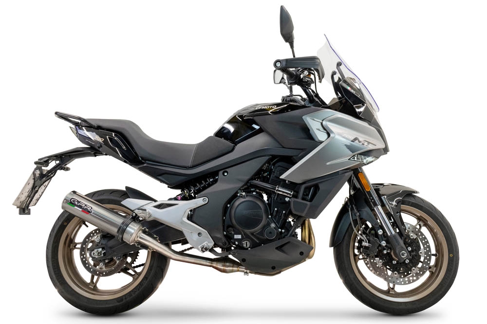 Pot echappement compatible avec Cf Moto 700 Mt 2023-2024, M3 Inox , Échappement légal, homologué,silencieux avec catalyseur, db killer amovible et tuyau de liaison spécifique 