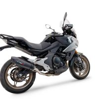 Pot echappement compatible avec Cf Moto 700 Mt 2023-2024, GP Evo4 Black Titanium, Échappement légal, homologué,silencieux avec catalyseur, db killer amovible et tuyau de liaison spécifique 