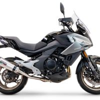 GPR pot echappement compatible avec  Cf Moto 700 Mt 2023-2024, New Grand Prix Evo Titanium, Pot echappement racing,silencieux avec db killer et des tuyaux de liaison sans homologation 