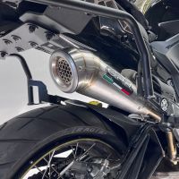Pot echappement compatible avec Zontes 350 T1 ADV 2022-2024, Powercone Evo, Pot d'échappement complet racing, compris de collecteur et db killer amovible, sans homologation 