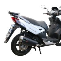 Pot echappement compatible avec Kymco Agility 200 - I.E. R16 - Plus 2015-2017, Evo4 Road, Homologué et légal, système d'échappement complet, avec db killer amovible 