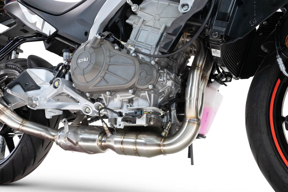 Pot echappement compatible avec Aprilia RS 457 2024-2025, M3 Inox , Homologué et légal, système d'échappement complet avec catalyseur et db killer amovible 