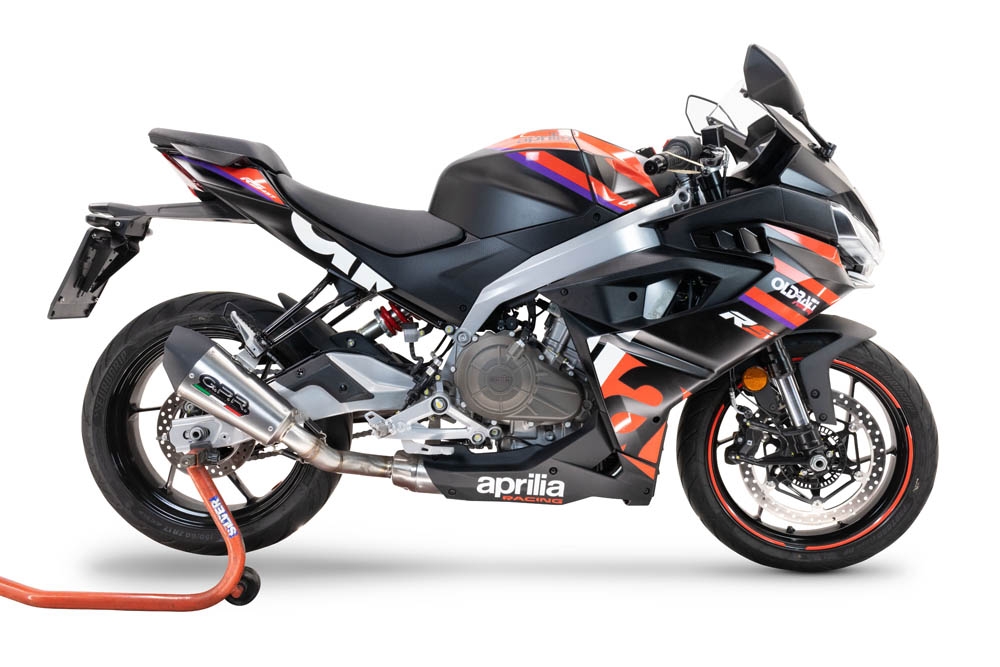  ApriliaRS 45720242025New Gpe titaniumPot d'échappement complet racing, compris de collecteur et db killer amovible, sans homologation