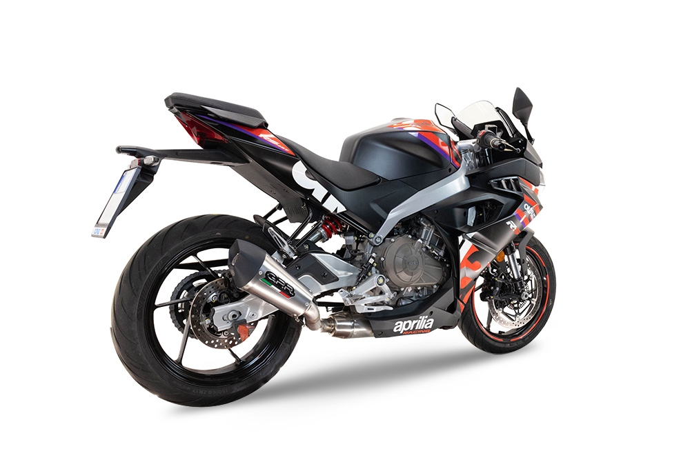  ApriliaRS 45720242025New Gpe titaniumPot d'échappement complet racing, compris de collecteur et db killer amovible, sans homologation